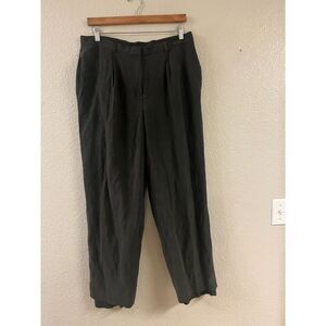 Jones New York Silk Linen Dark Grey Trouser Size 14